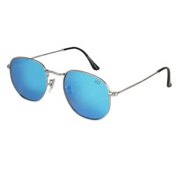 Gio Collection Blue Round Unisex Sunglasses-image-16