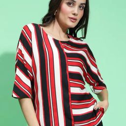 Oxolloxo Multicolor Striped Top-image-91