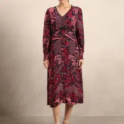 Vero Moda Red Regular Fit Printed Dress-picture-10