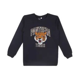 Cavio Kids Navy Printed Full Sleeves T-Shirt-image-65