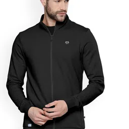 Triptee Men Mock Collar Solid Sporty Jacket-picture-30
