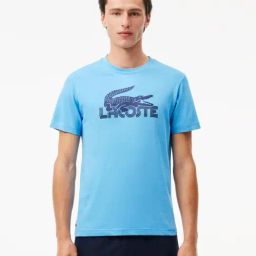 Lacoste Blue Regular Fit Printed Sports T-Shirt-image-77