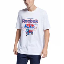 Reebok White Cotton Loose Fit Printed T-Shirt-picture-1