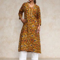Varanga Mustard Kurta-image-21