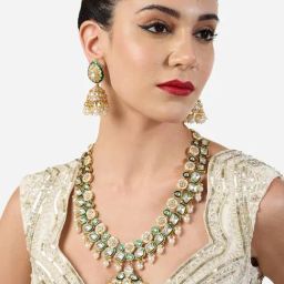 Zaveri Pearls Green Alloy Sets for Women-image-66