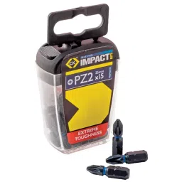 CK TOOLS SCREWDRIVER BIT, PZ2 X 25MM, 15PCS, PK15, T4560 PZ2D15-38