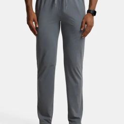 Jockey SP27 Grey Super Combed Cotton Rich Trackpants with Stay Fresh Treatment-image-86