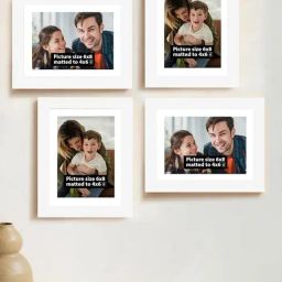 Art Street Synthetic Wood White Photo Frame (6 x 8 Inch) - Set of 4-84