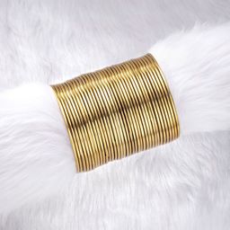 Peora Set Of 36 Gold-Plated Antique Bangles-image-24