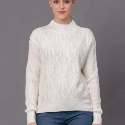 Red Tape Off White Regular Fit Sweater-28