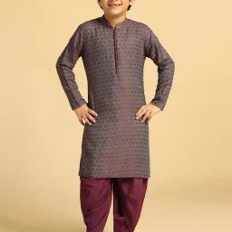 KISAH Boys Green Embroidered Kurta-image-40