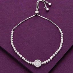 Kai Jewel Sterling Silver Shining Diva Diamond Adjustable Bracelet-image-79