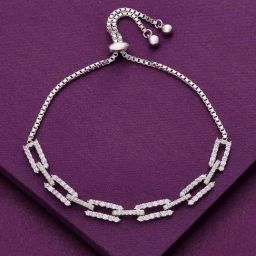 Kai Jewel Sterling Silver Double Bar Link Adjustable Bracelet-picture-10