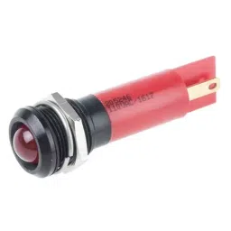 RS PRO Red Panel Mount Indicator 130V AC, Mounting Hole Size 12 mm, IP Rating IP67, Model No 205246-45