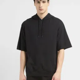 Levi's Black Regular Fit Logo Printed Hooded Sweatshirt-picture-1