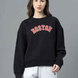Mode By Red Tape Black Regular Fit Printed Sweatshirt-45