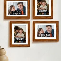 Art Street Synthetic Wood Brown Photo Frame (6 x 8 Inch) - Set of 4-85