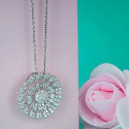 GIVA 92.5 Sterling Silver Ivory Glow Pendant with Chain for Women-image-87