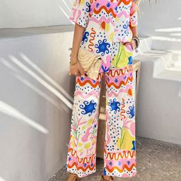 JC Mode Printed Shirt Collar Neck Shirt With Trousers Co-Ords-image-26
