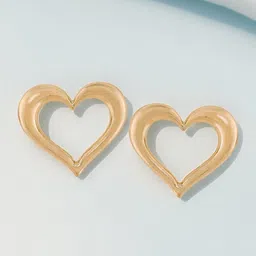 OOMPH Heart Shaped Studs Earrings-image-89