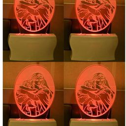 SORed 4 Pieces Printed Glass Spherical Shaped Wall Lamps-image-0