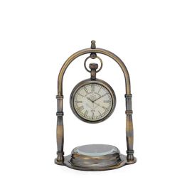 Home4U Viona Gold Aluminium Hanging Table Clock-image-83