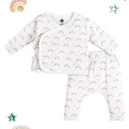 The Mom Store Multicolor Cotton Printed Baby Pajama Set - Pack of 2-image-100