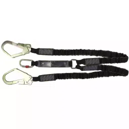 ISSAFE 14 mm Shock Abosrbing Double Lanyard with Two Ropes and Two Scaffolding Hooks, ISF -94 (Pack of 5)-picture-46