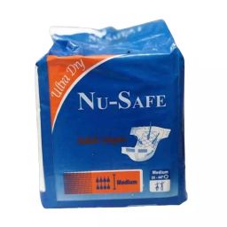 Nu-Safe Adult Diaper Non-Woven Fibre Mens & Womens, Medium Size (Pack of 10 Pcs)-image-1