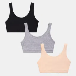 Sillysally Girls Pack of 3 Full Coverage Beginners Sports Bra With All Day Comfort-image-96