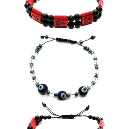Dynamic Retail Global Unisex 3 Pieces Beaded Wraparound Bracelets-image-34