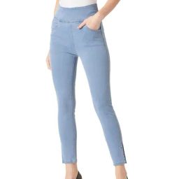 Miss Chase Blue Cotton High Rise Jeggings-image-52