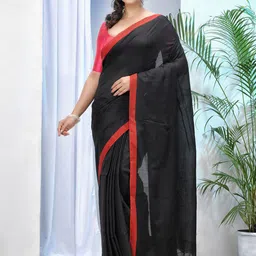DESH BIDESH Pure Cotton Taant Saree-image-77