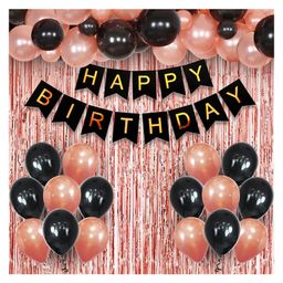 Party Propz Rose Gold Birthday Decoration Set - 34 Pcs-image-27