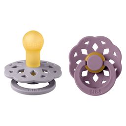 BIBS Boheme Pacifier Soother Round Latex Nipple Pack of 2 Size 1 - Fossil Grey & Mauve-10