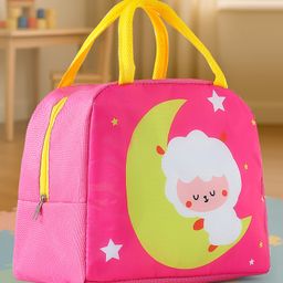 Lunch Box Bag with Sheep Print - Pink-image-28