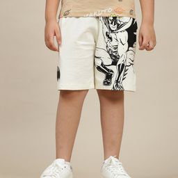 Kidsville DC Comics Featuring Batman Printed Shorts - Off White-21