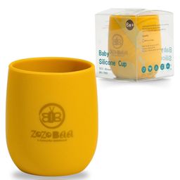 ZoZoBaa Silicone Baby Drinking Cup with Easy Grip | Multipurpose Tiny Cups for Infants First Stage Training | Bpa-Free, Unbreakable Non Sippy Cup for Toddlers (Mango Yellow) image 2