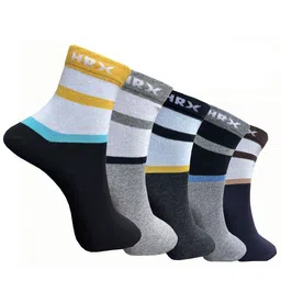 HRX by Hrithik Roshan 5-Pcs Calf-Length Socks-44