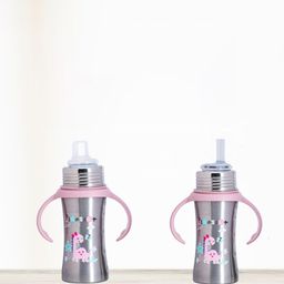 Adore Stainless Steel Feeding Bottle With Twin Handle - 250ml-image-66