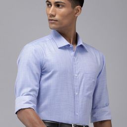 Park Avenue Self Design Slim Fit Textured Formal Shirt-image-57