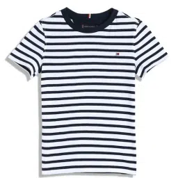 Tommy Hilfiger Kids Dark Night Navy Striped Regular Fit T-Shirt-picture-19