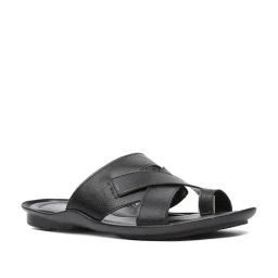 Bata Men's Dune Black Toe Ring Sandals-image-1