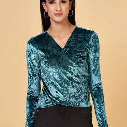 Annabelle by Pantaloons Green Self Pattern Top-image-69