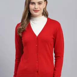Monte Carlo Red Wool Regular Fit Cardigan-picture-13