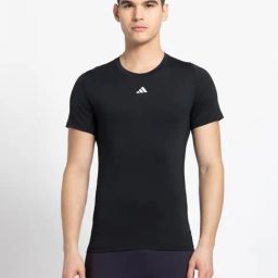 Adidas Black Tight Fit Sports T-Shirt-image-48