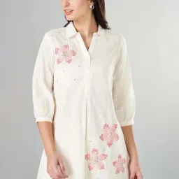 Rangmanch by Pantaloons Beige Cotton Embroidered Tunic-picture-5