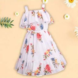 Wish Karo Kids White Floral Frock-picture-38