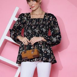 SHEETAL Associates Floral Print Crepe Top-image-26