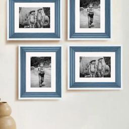 Art Street Synthetic Wood Blue Photo Frame (6 x 8 Inch) - Set of 4-6